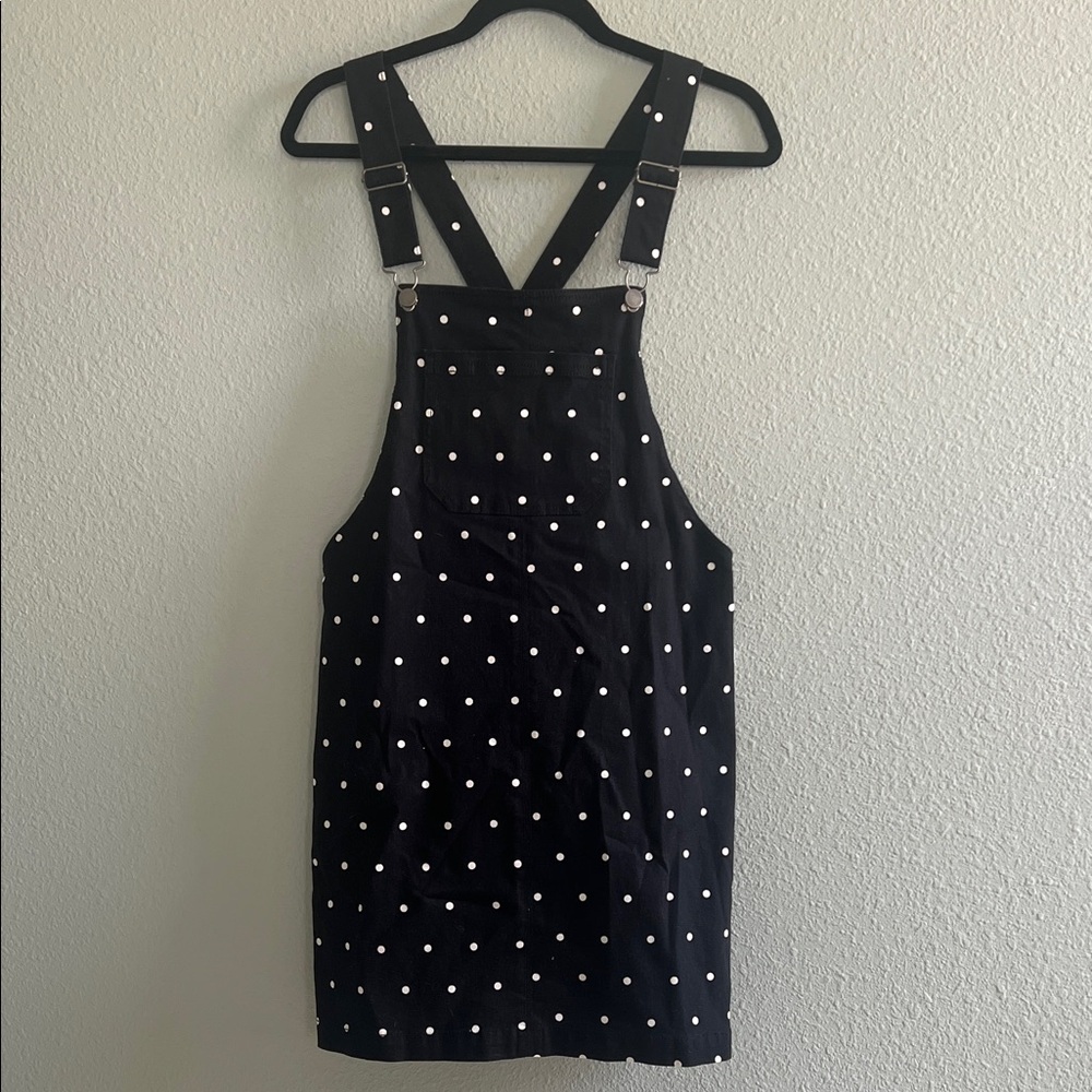 love, Fire Black and White Polka Dot Mini Dress